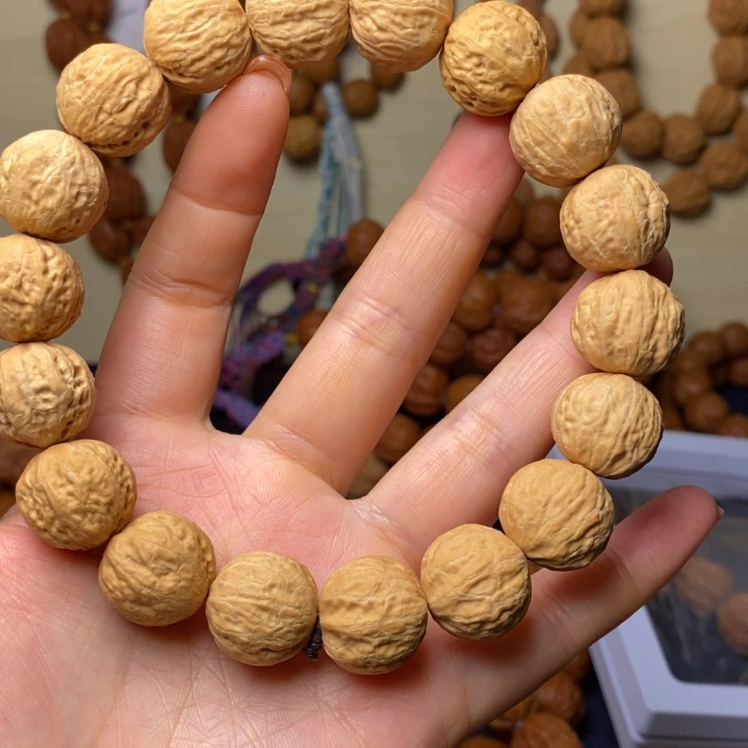 文玩核桃手串西**鹏白茬