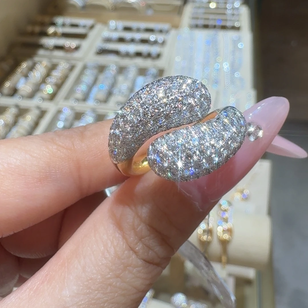 18K金镶嵌戒指/指环钻石