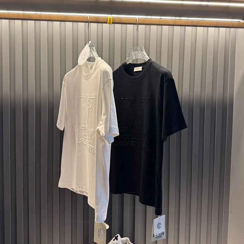 2025【珠光提花】夏季时尚轻奢重工艺圆领短袖（七公子）