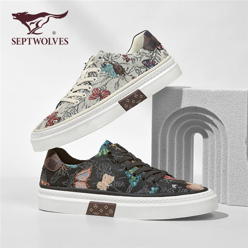 七匹狼男鞋秋冬国潮布鞋透气男士休闲鞋百搭平底一脚蹬乐福鞋潮鞋