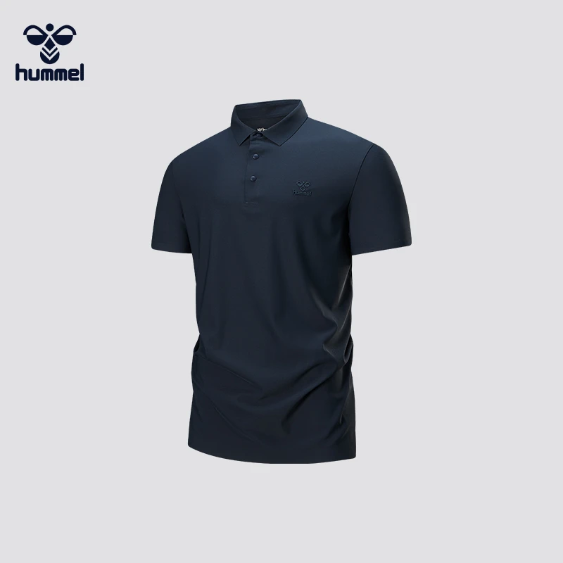 HUMMEL休闲短袖polo衫运动速干翻领男士夏季新款男款t恤凉感透气