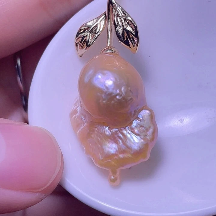 淡水珍珠银S925镶嵌颈饰23