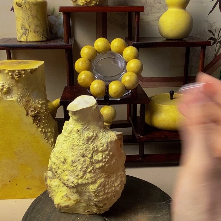 香榧木云*里黄杨木手把件