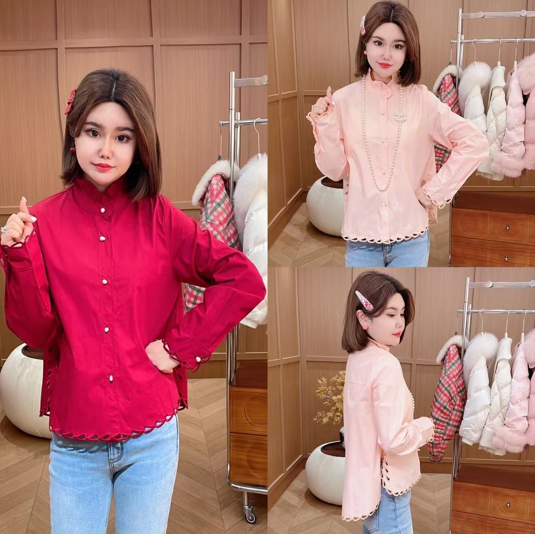 闺蜜精品121208【北国雪夜】木耳领边衬衫