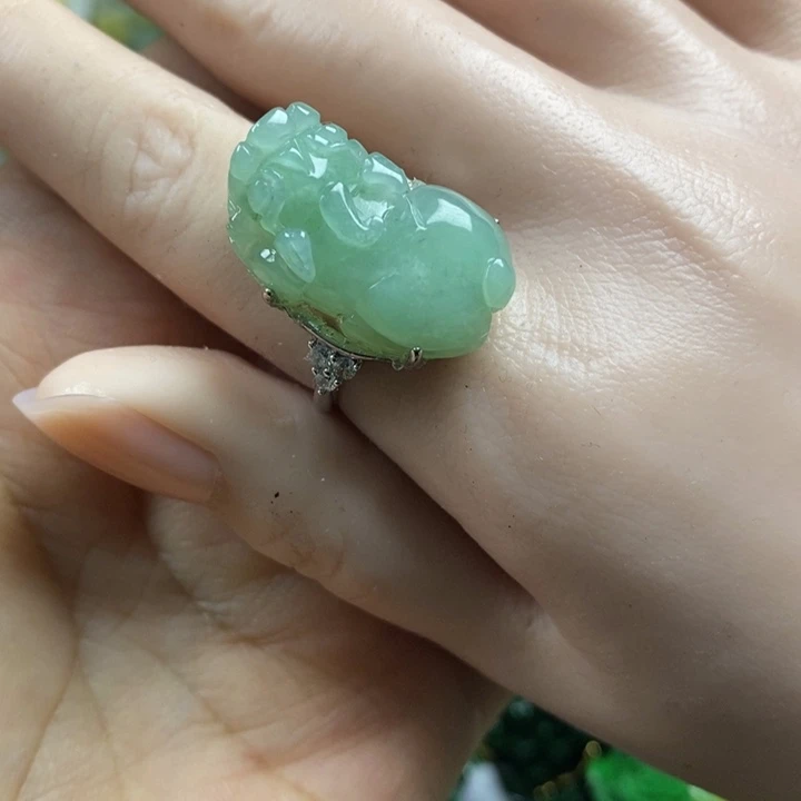 翡翠未镶嵌吊坠(赠链)