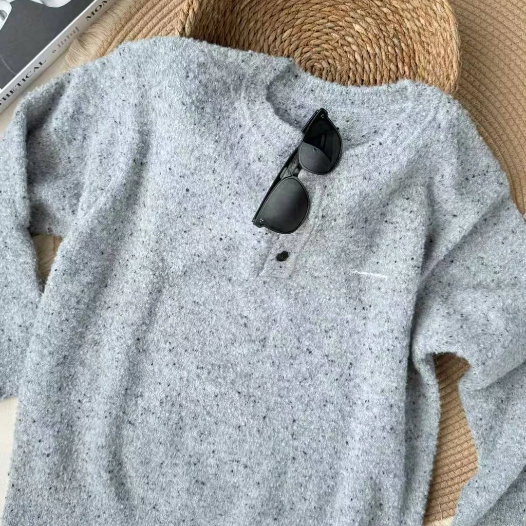 新款时尚毛衣百搭宽松版慵懒风
