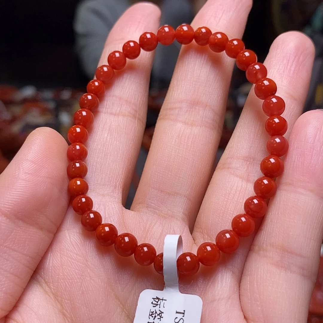 南红玛瑙单圈5m m未镶嵌瑾*