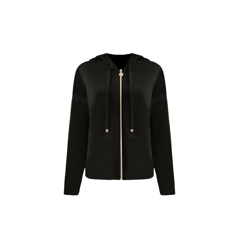 极简风通勤日常全羊毛舒适亲肤连帽针织开衫8L12S15120