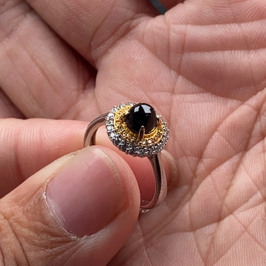 银S925镶嵌戒指翡翠戒指