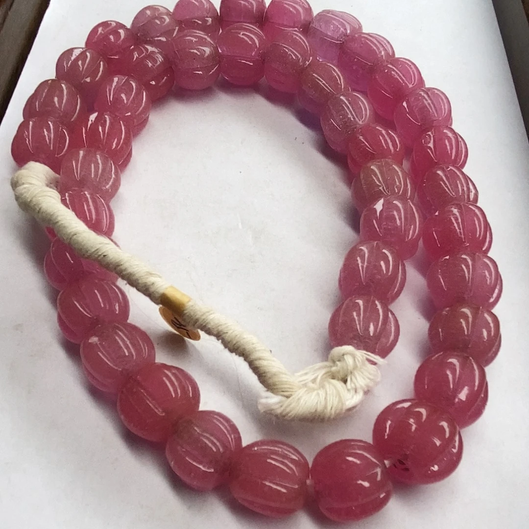 琉璃颈饰尼泊尔粉色瓜珠