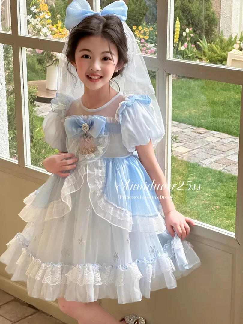 夏季女童爱莎洛丽塔公主裙