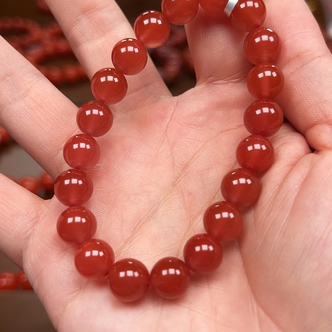 南红玛瑙未镶嵌手链