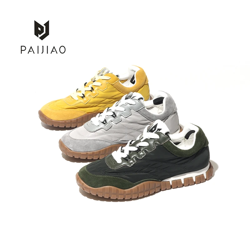 圆头牛皮设计百搭休闲软底系带运动潮流内增高阿甘德迅鞋XC669-1