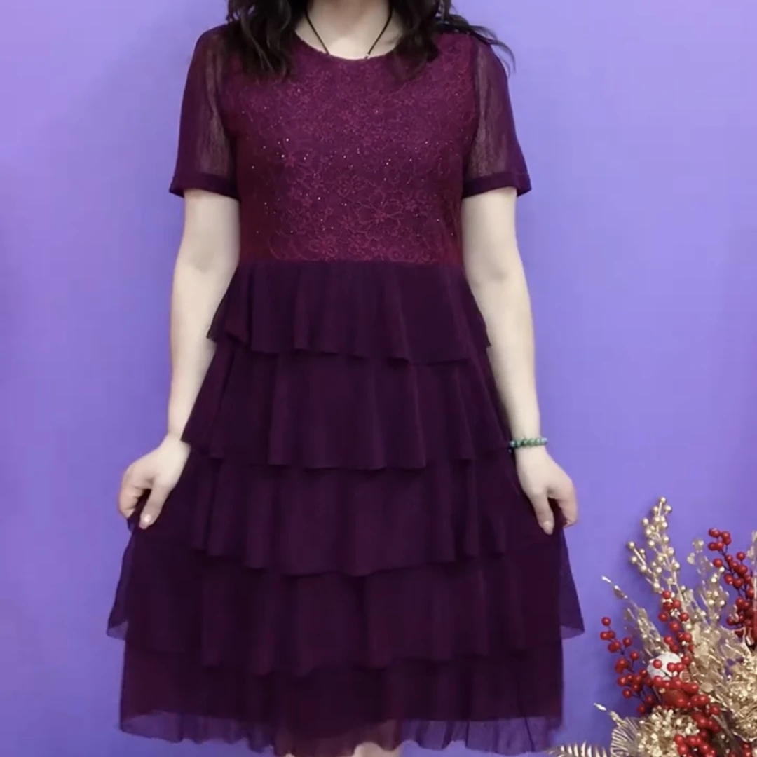 鑫家117新款千层裙连衣裙蛋糕裙