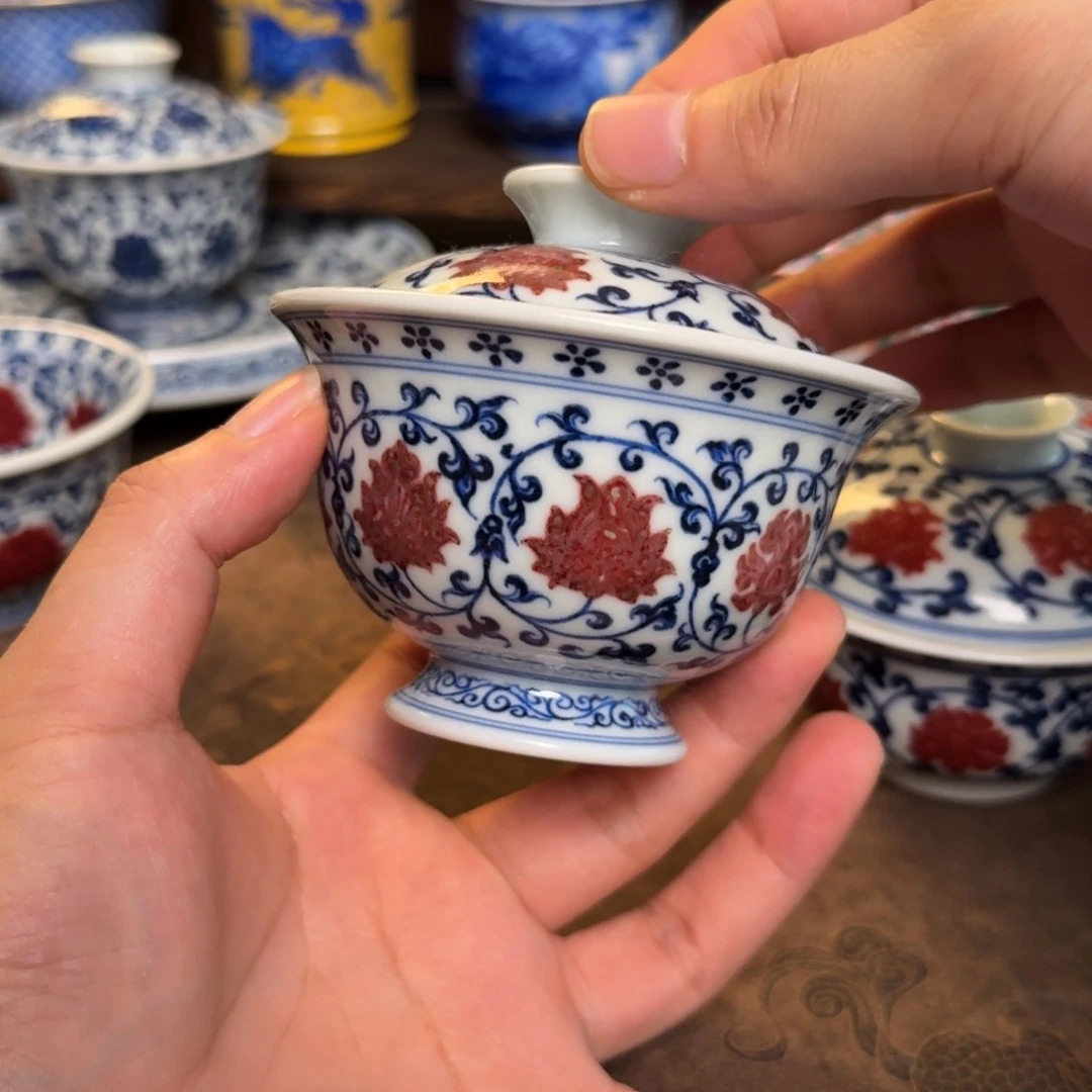 左***困纯手工手绘陶瓷茶具