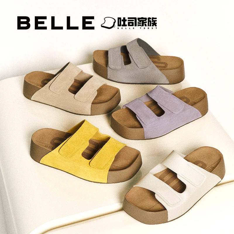 【厚乳吐司】百丽复古厚底女25春新商场同款百搭2代勃肯鞋D5Z2DBT5