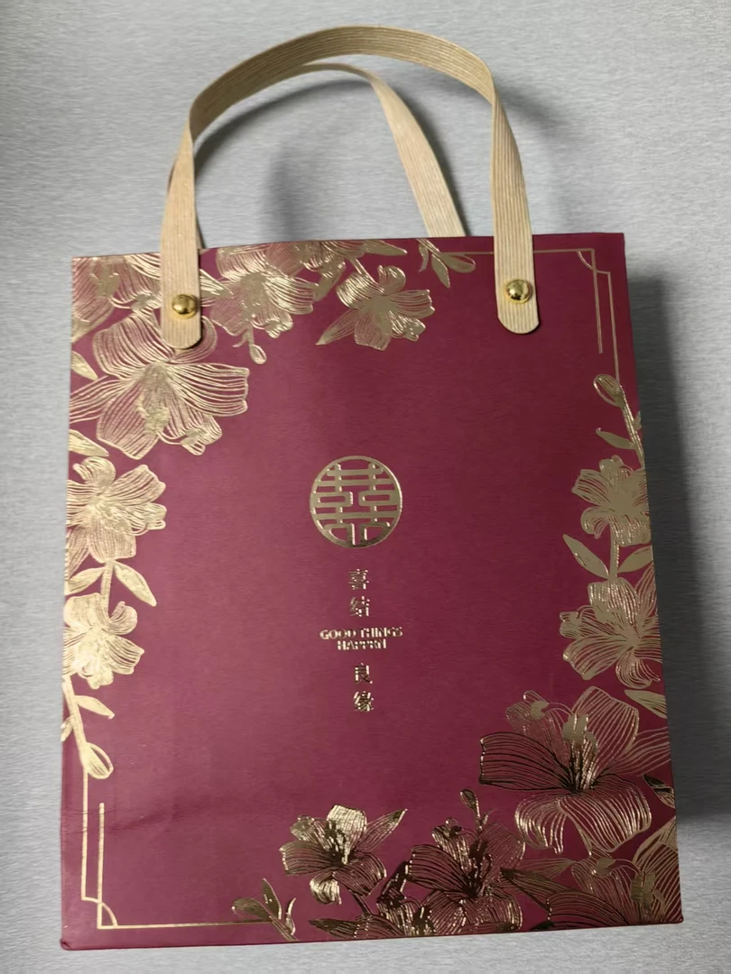 新款结婚手提袋婚礼礼品袋高级感回礼订婚袋大容量手提袋