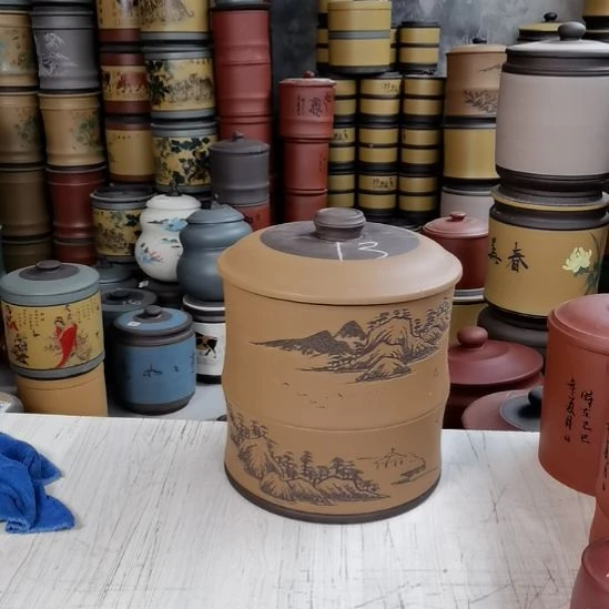 紫砂茶叶罐八饼装茶叶罐处理不退不换3