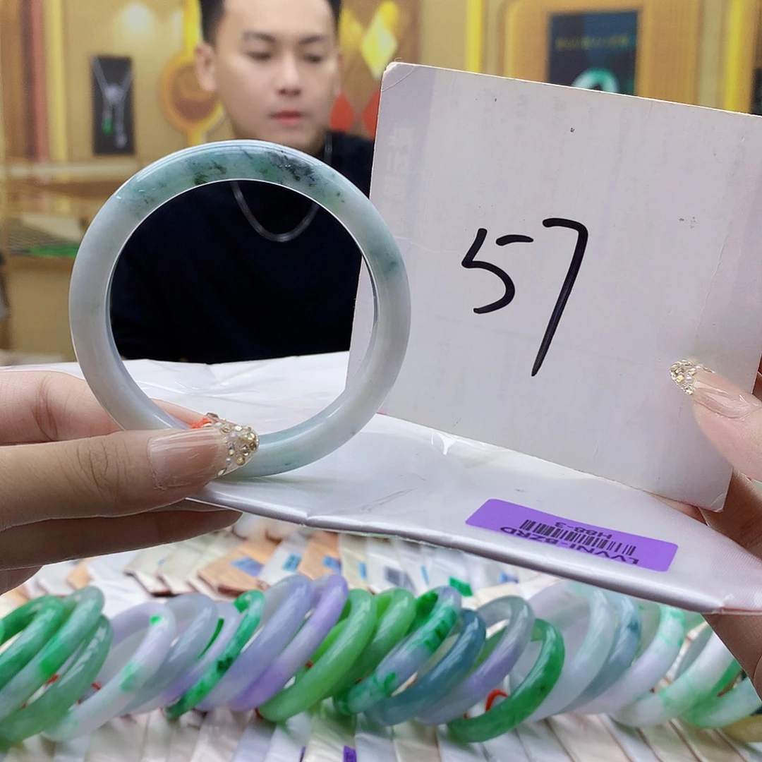 翡翠未镶嵌手镯hhb