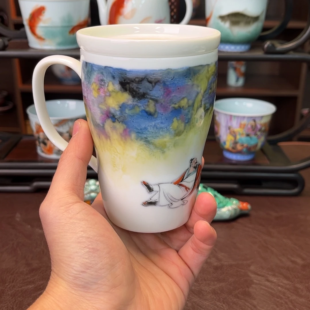 杯子陶景德镇陶东方陶瓷杯子盖碗壶