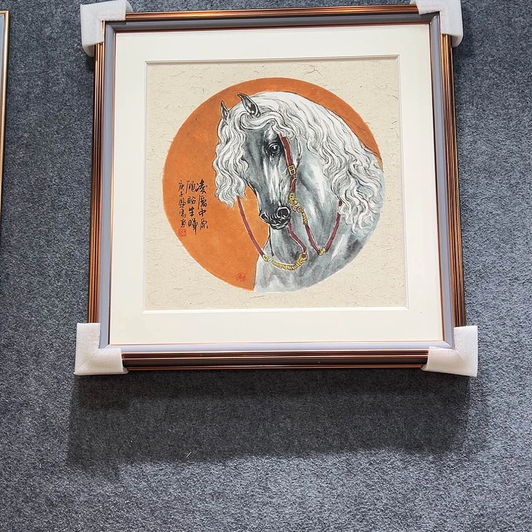 国画纯手绘画心原创