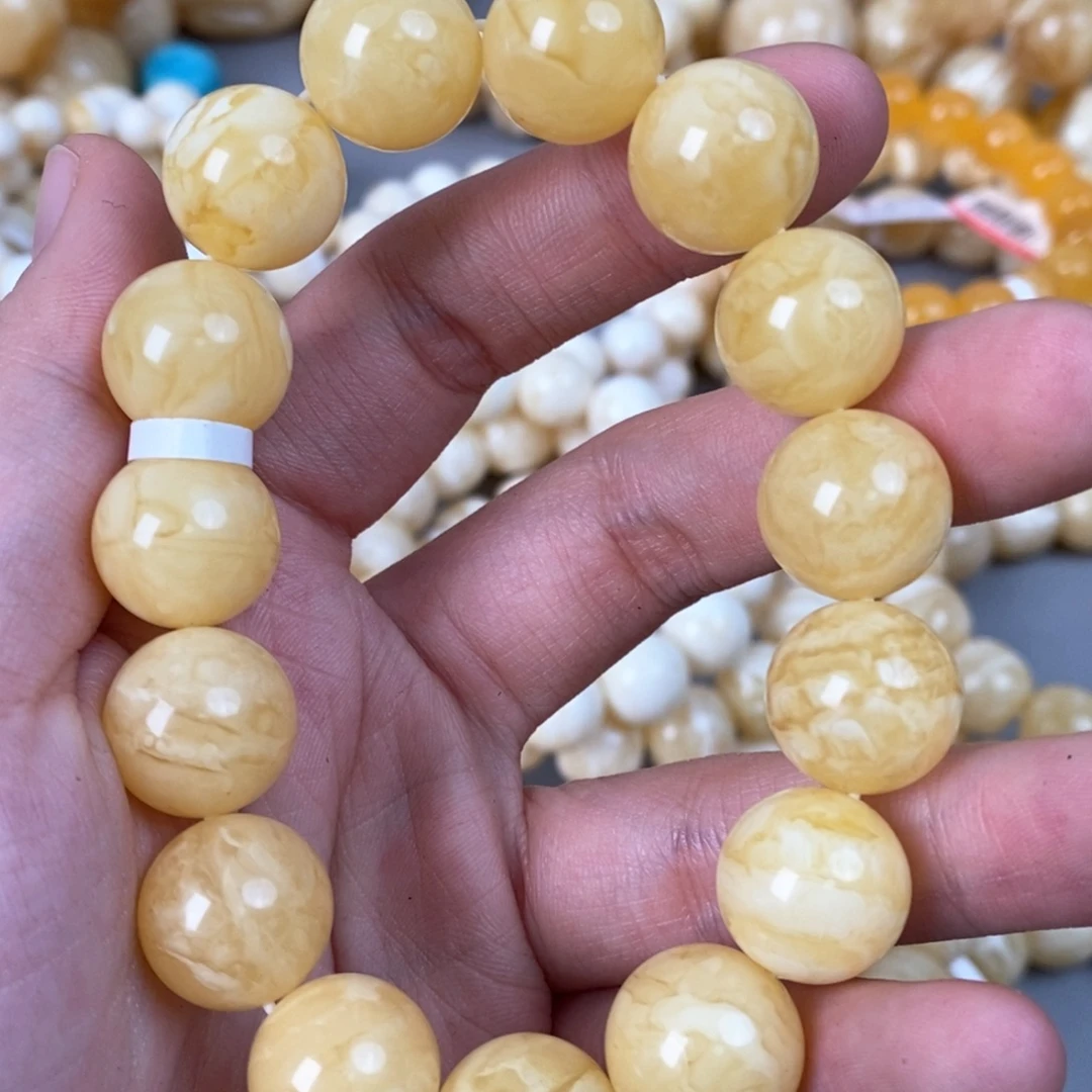 蜜蜡未镶嵌珠宝奇石14mm