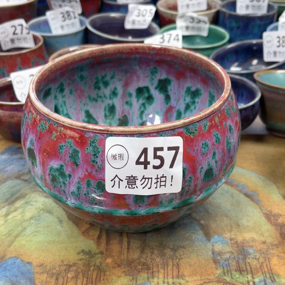 幸***！摆件神后高温烧制钧瓷微瑕