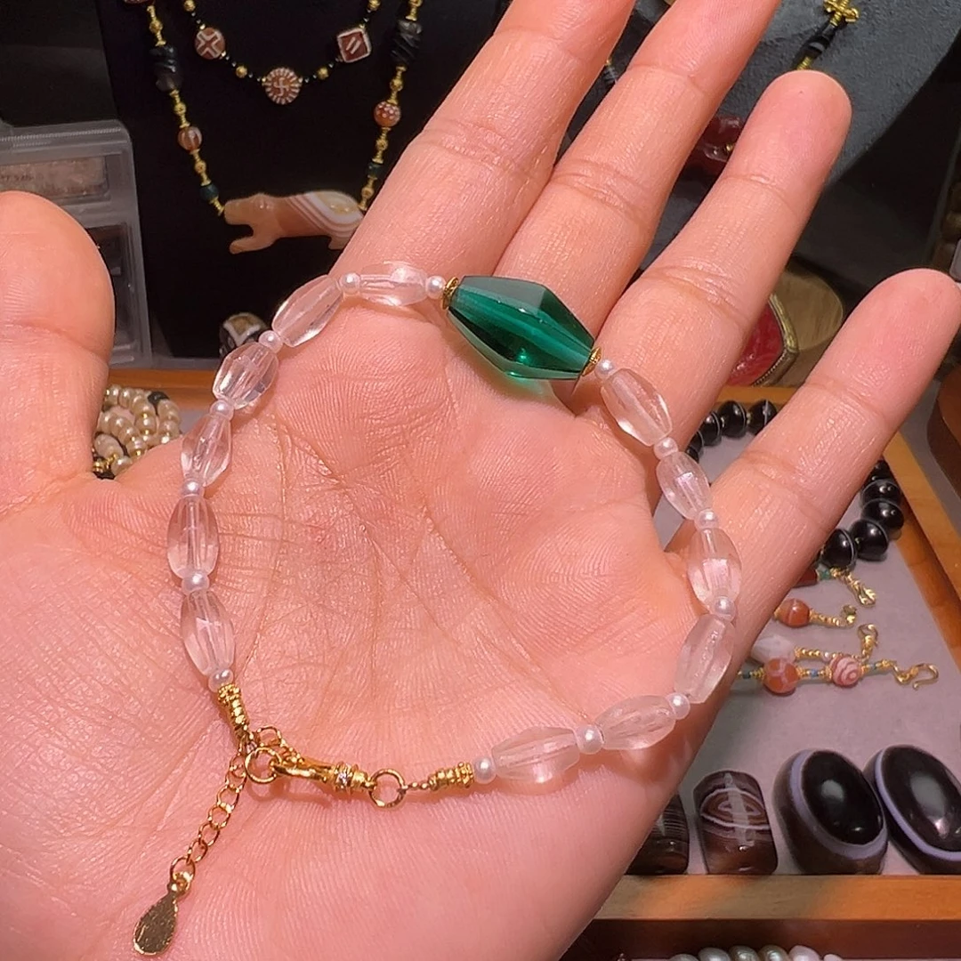 未镶嵌水晶手链海丝白水手链