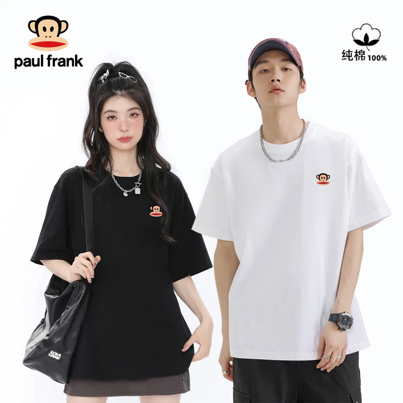 paul frank/大嘴猴短袖刺绣T恤时尚圆领休闲欧若风情侣欧若风穿搭