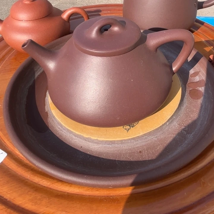 茶壶紫砂底槽青精工子也200cc