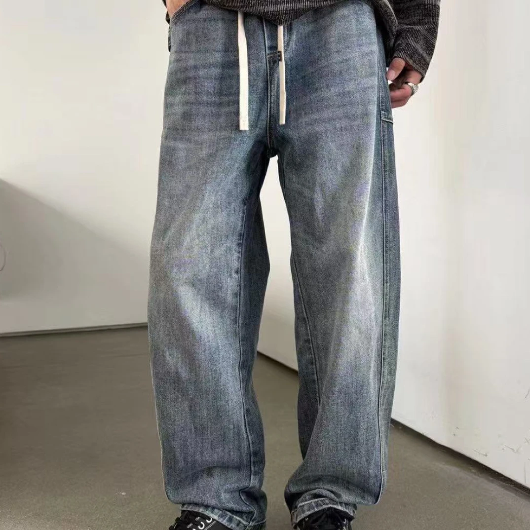 12326#秋款男士休闲阔腿牛仔裤