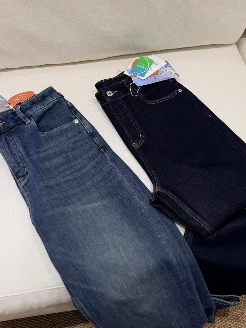 【理想裤】秋冬宽松直筒足够长加绒牛仔裤