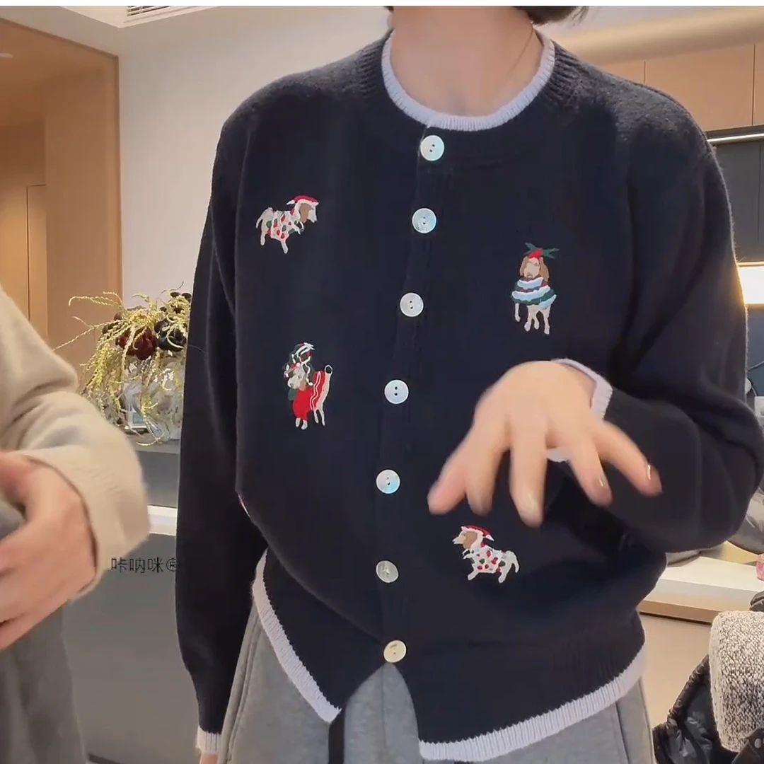 2024秋冬设计感新款气质百搭时尚休闲显瘦针假两件上衣LK2500928