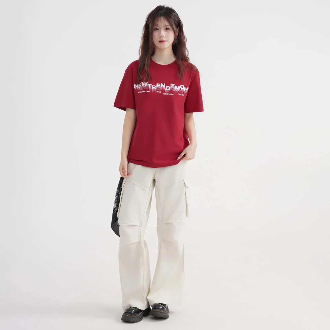 ZMOH幻影重叠潮流内搭棉短袖索罗娜冰感男女T恤春秋夏宽松情侣款