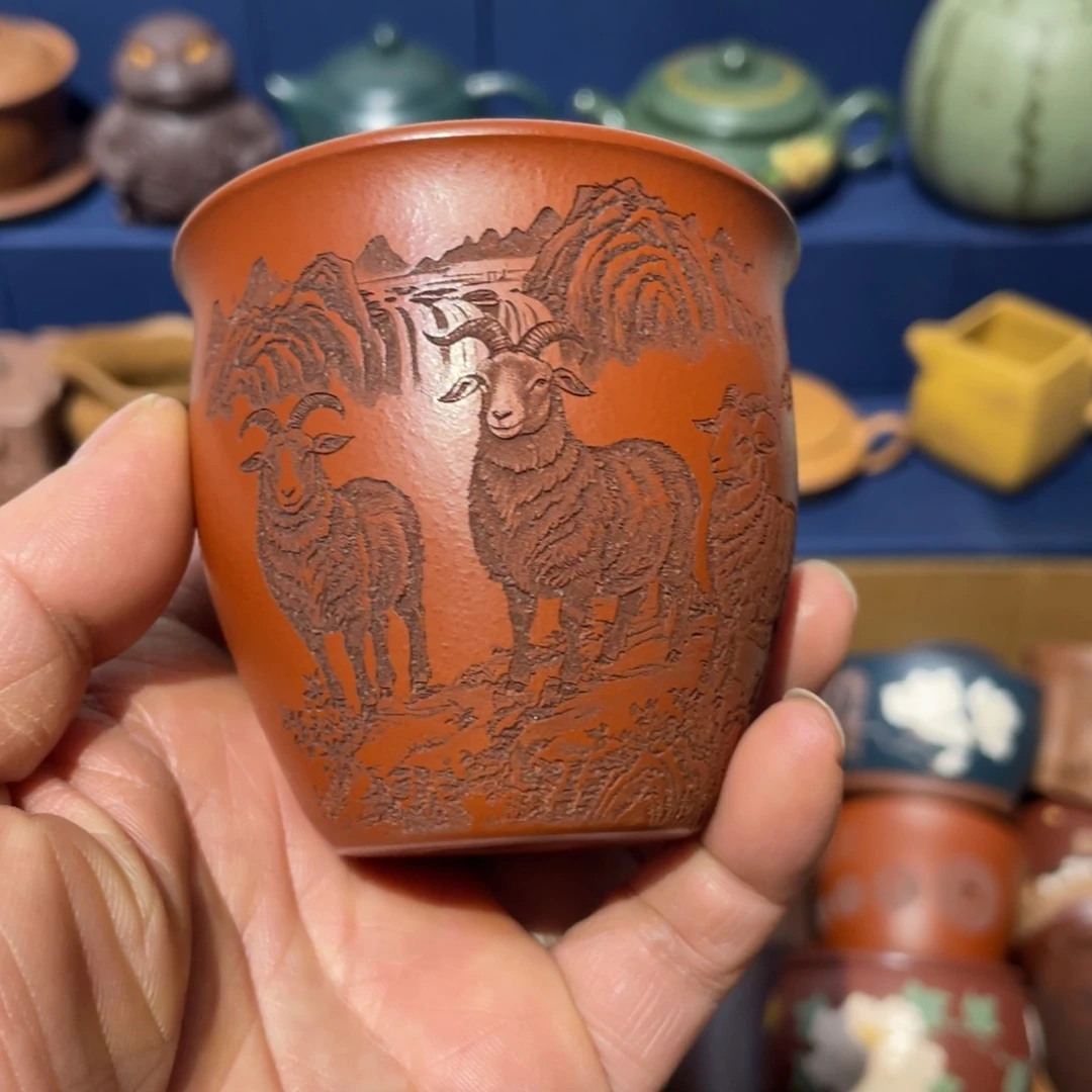 原矿紫砂手工主人杯
