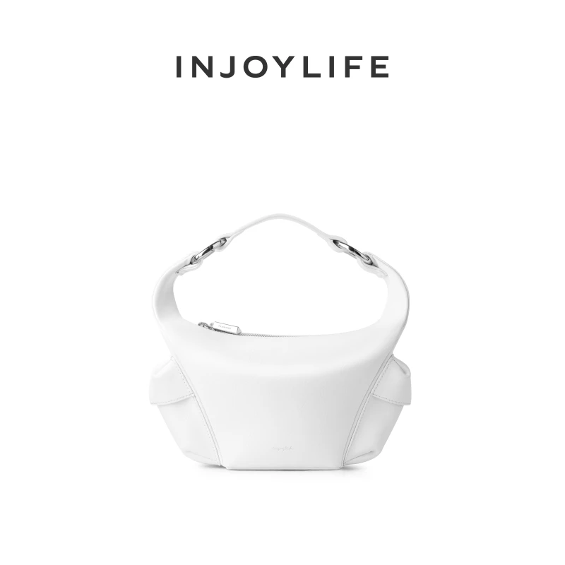 【专场特供】INJOYLIFE机车包白色小众设计手提女包斜挎春夏
