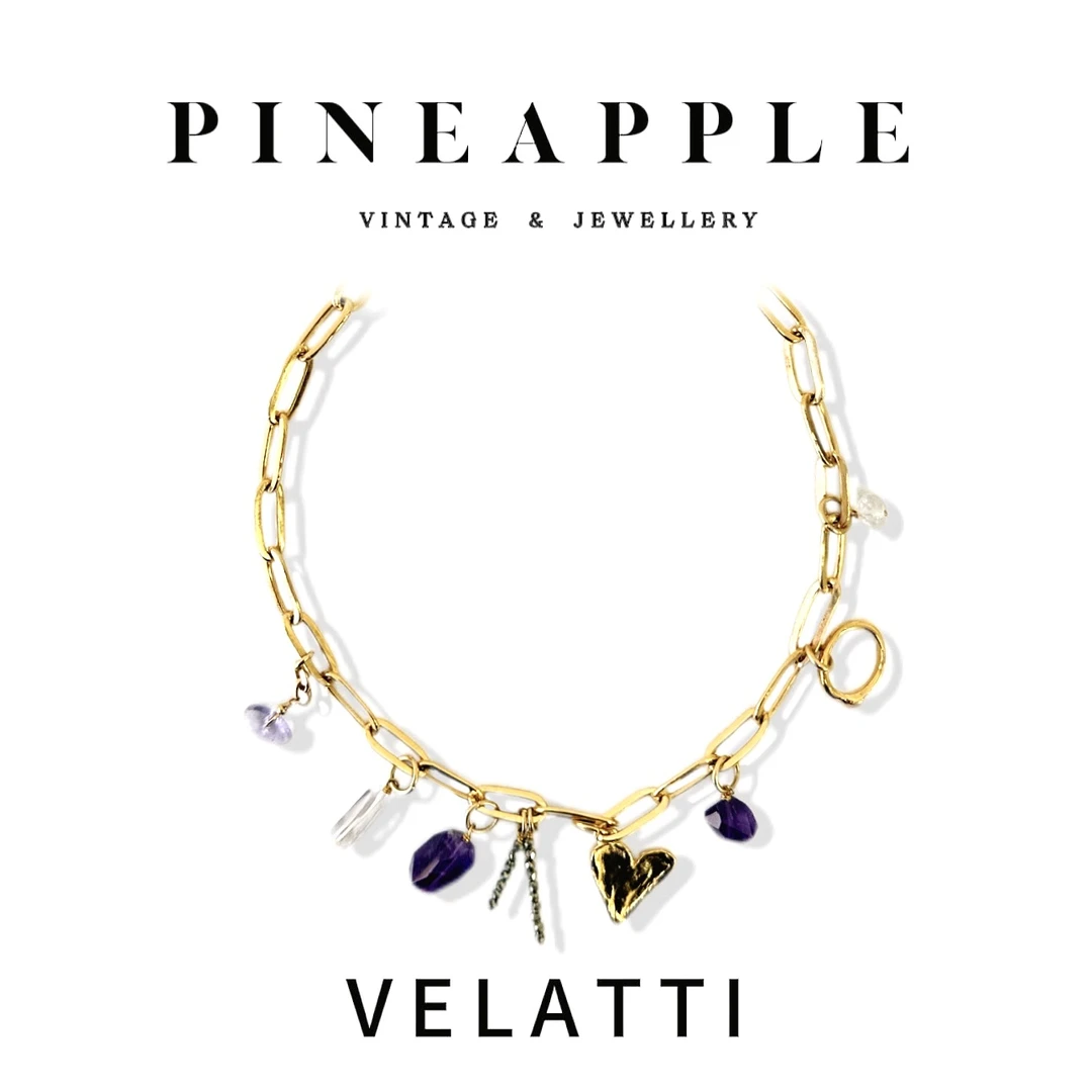 合金项链 菠萝中古Velatti项链LK8611