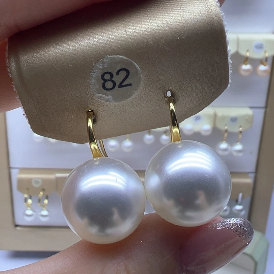 银S925镶嵌淡水珍珠耳饰