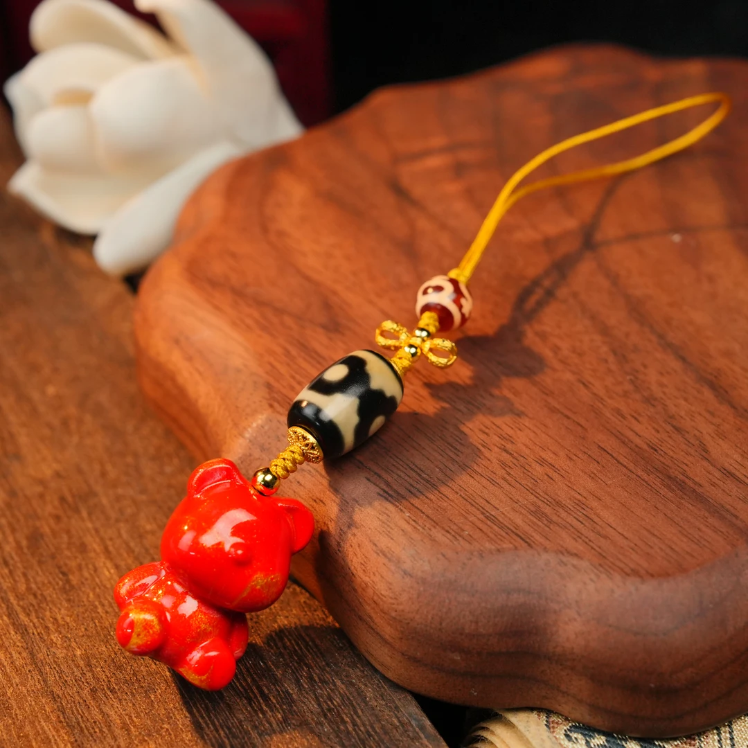 非金属珐琅吊坠 小熊坛三挂件LNR0200162