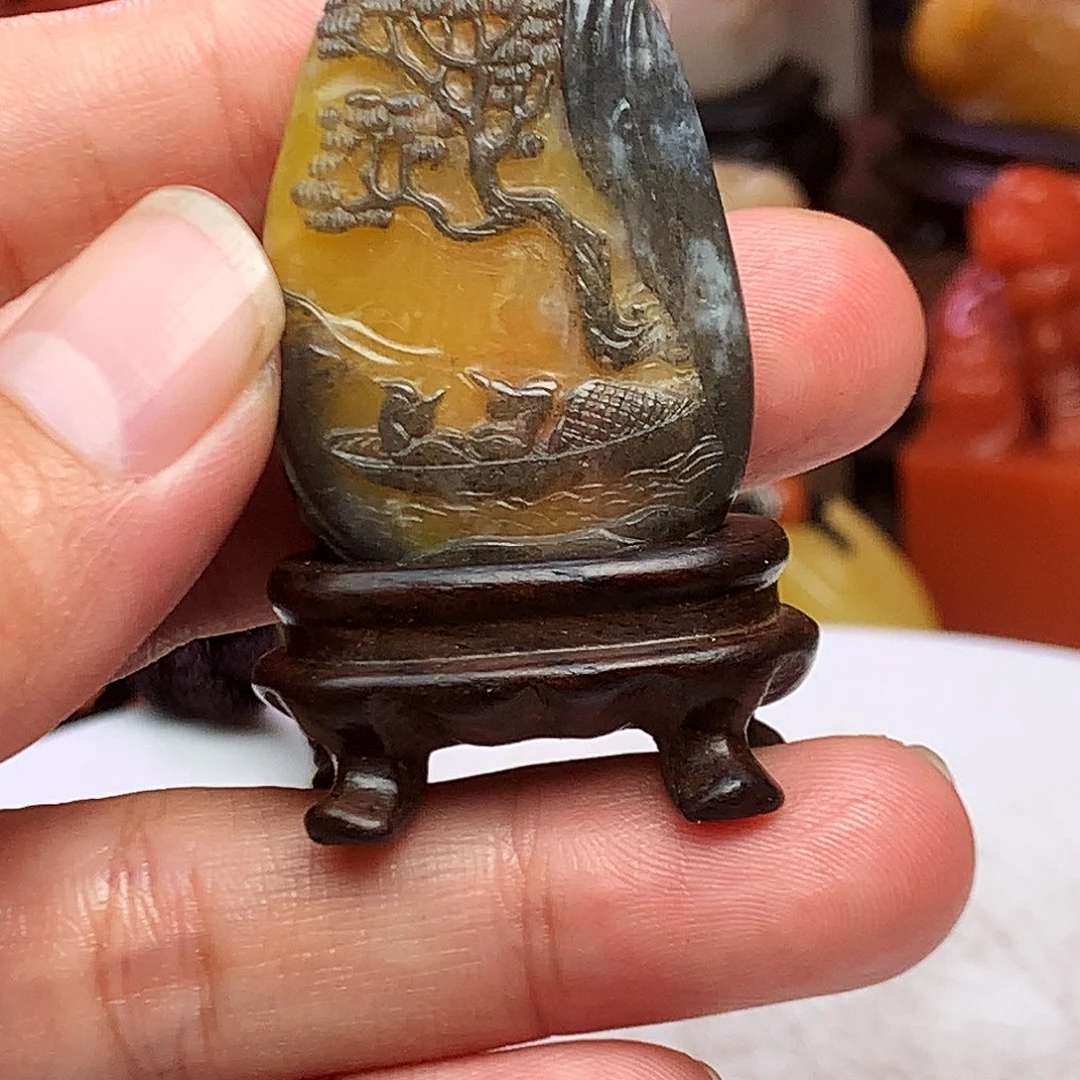 道***1寿山石寿山田乌鸦皮田