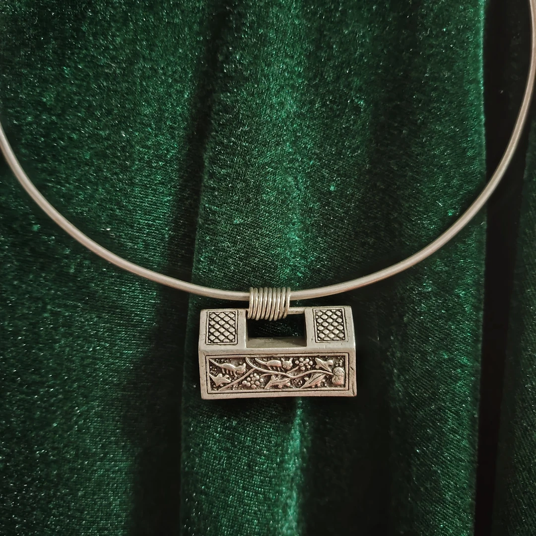 非遗长命锁项圈细圈