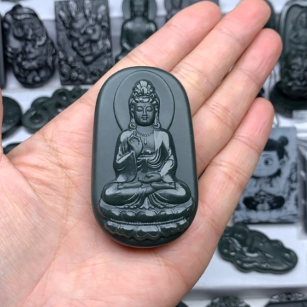 【闪购商品】和田玉颈饰未镶嵌荒**雨双面雕刻