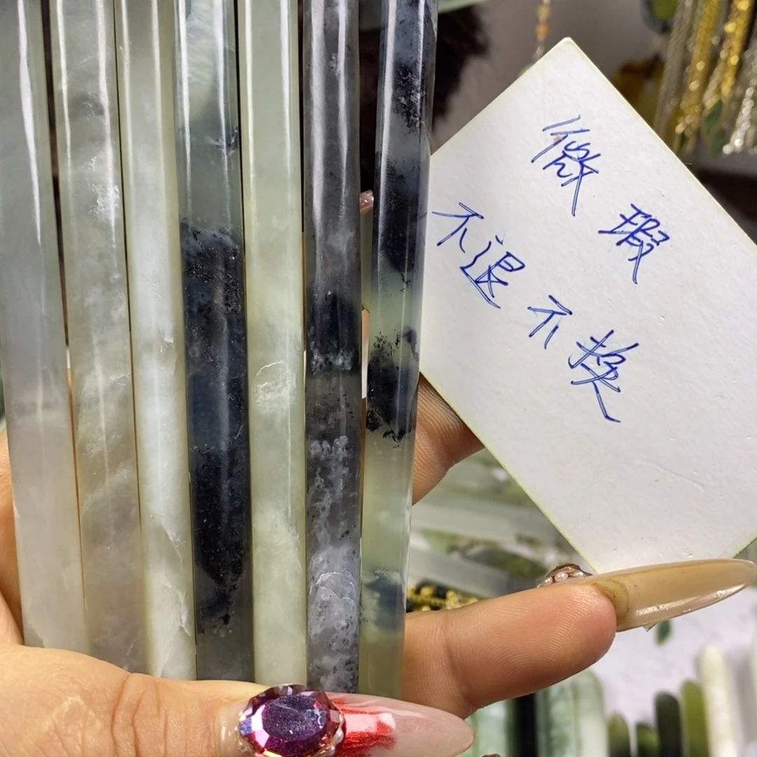 蛇纹石玉未镶嵌发簪