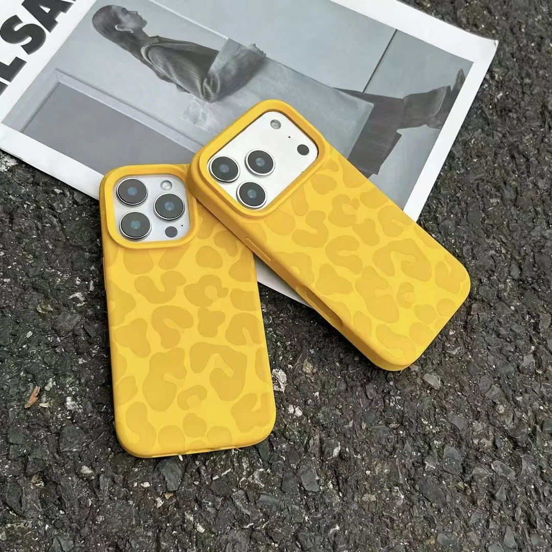 豹纹液态硅胶适用苹果17ProMax手机壳iPhone16防摔15时尚13男女款