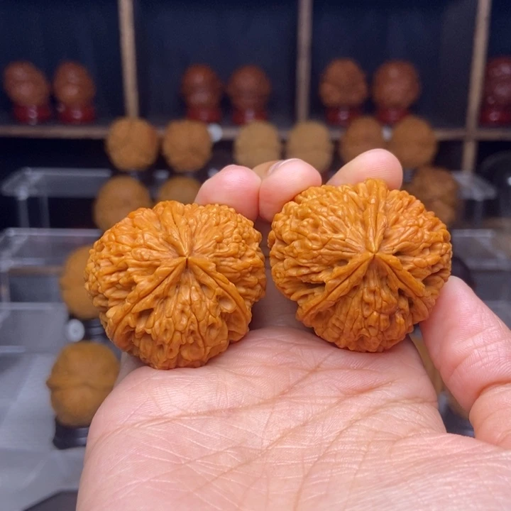 吊坠文玩核桃盘龙玉凤27