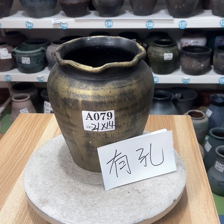 红陶手工制作工艺花盆