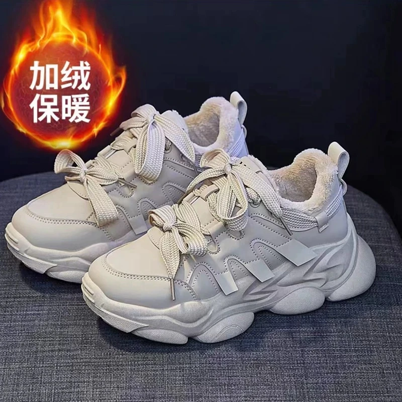 女生秋冬新款加绒休闲老爹鞋FB8808-1