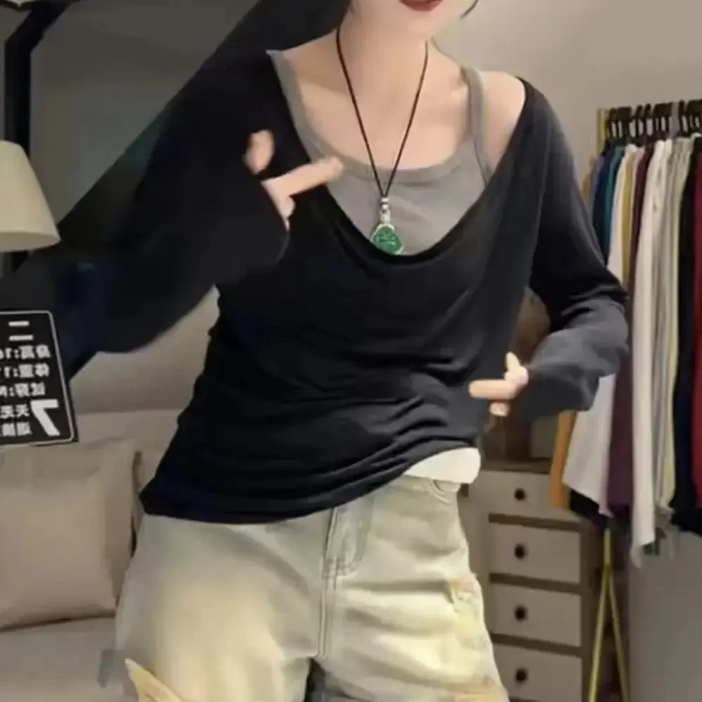 新人专属送外搭纯欲慵懒风女装时尚洋气衣服女吊带背心外搭两件套