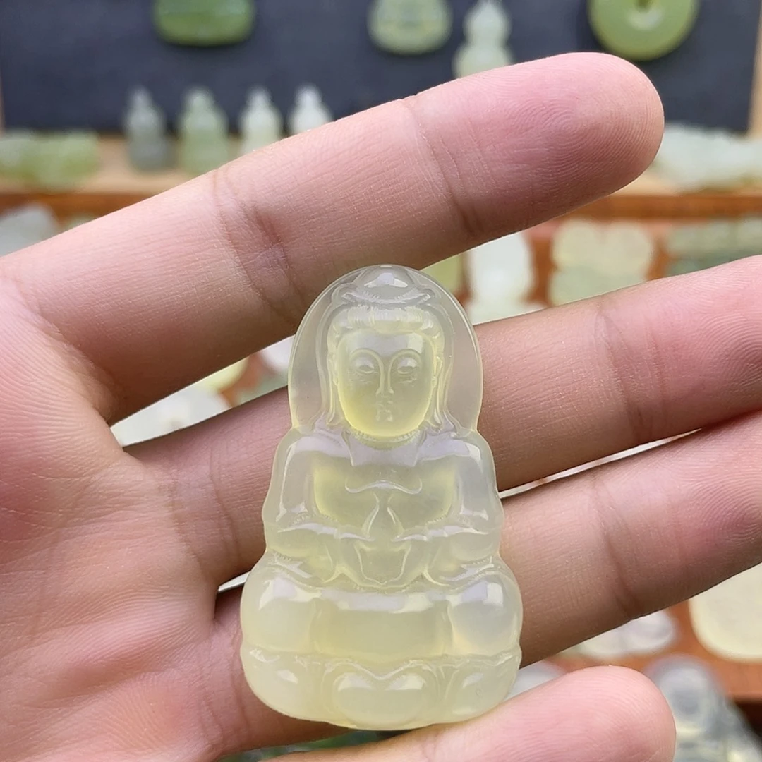 蛇纹石玉合金颈饰