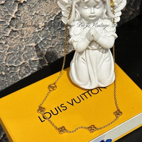大吉中古/lv路易威登花朵金色项链
